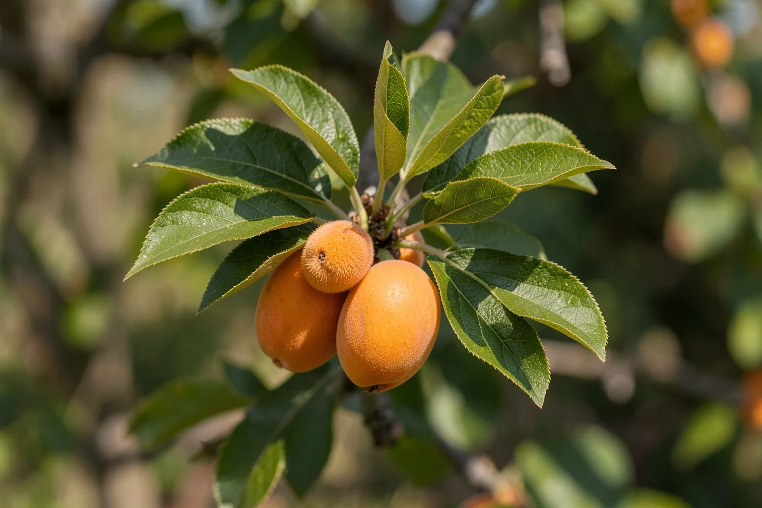 Marelica (Prunus armeniaca) — ponazoritev rastline — AI prikaz, ustvarila umetna inteligenca.